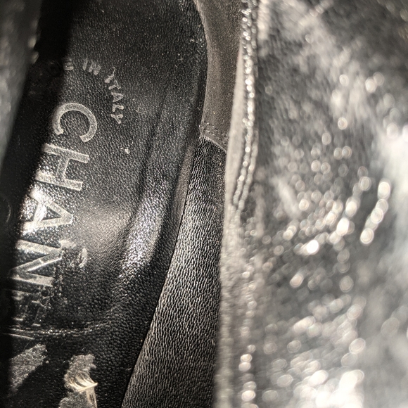 Rare! Chanel Quilted CC Over The Knee Black Leather Boots Size 10.5 US Women - Picture 4 of 16